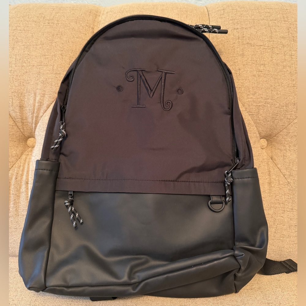 Thirty-One Monogrammed Black Backpack | Initial M | Never Used